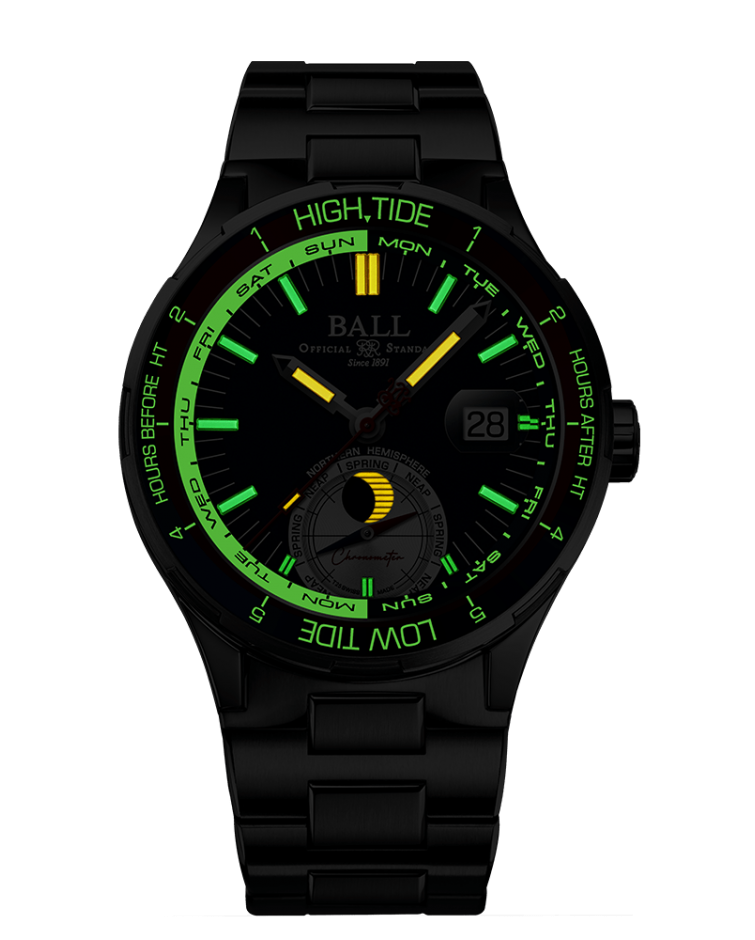 Ball top tide watch